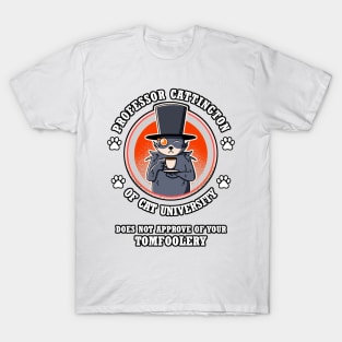 Cat Professor - ironic cat T-Shirt